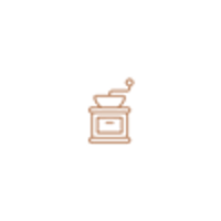 icon tipo cafetera molinillo with padding